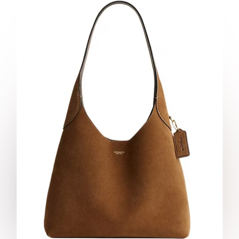 Coach Brooklyn 28 Suede Hobo Bag in Cedar